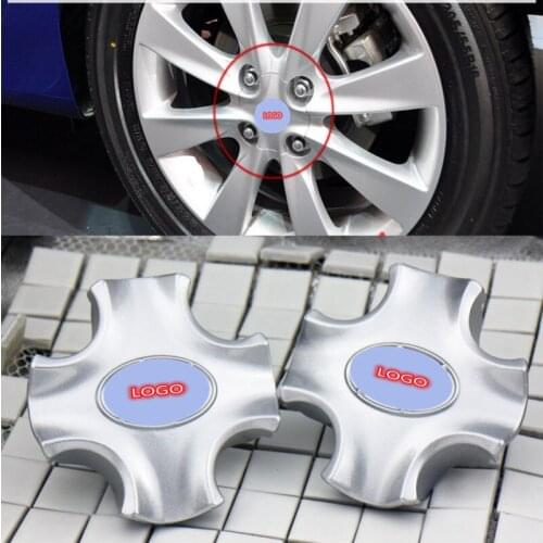 4pcs 2010-2011 For Beijing Hyundai Rena Special label cover for aluminum alloy wheels Tire center label cover car accessories