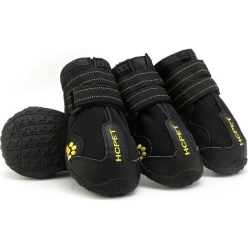 4pcs Pet Dog Shoes Warm Winter Dogs Shoes Reflective Pet Rain Snow Boots Non-slip Dog Shoe For Small Large Dogs