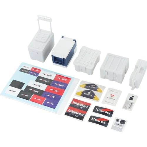 5PCS RC Garage Series 1:10 Scale Accessories Refrigerator Fishing Storage Box Toys for RC Rock crawler Axial SCX10 Traxxas TRX4