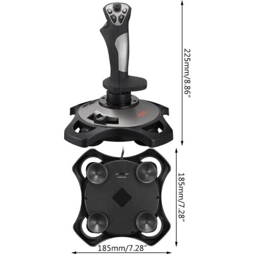 587D PXN-2113 Flight Joystick Programmable Buttons Vibration Game Flight Joystick