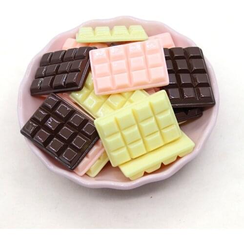 6pcs Cute Mini Simulation Chocolate Dollhouse Miniature Food For Kitchen Decoration