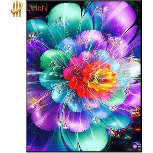 3D Diy Abstract colorful clouds, abstract ginkgo leaves Diamond Painting Art Diamond Picture Mosaic Gift Home Wall Decoration