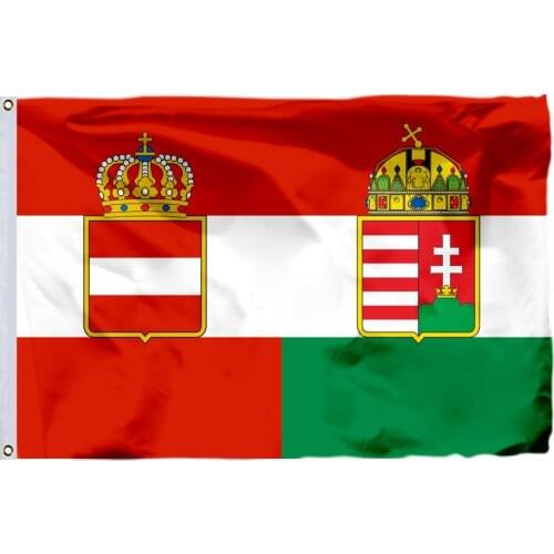 Austro Civil ensign Austria Hungary 1869 Flag 150X90cm (3x5FT) 120g 100D High Quality Banner Free Shipping