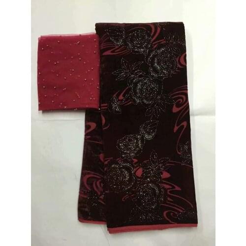 Velvet Lace Fabric 2019 High Quality African Mesh Lace for Bridal Lace Materials Latest Nigerian Lace Fabric 5+2yards