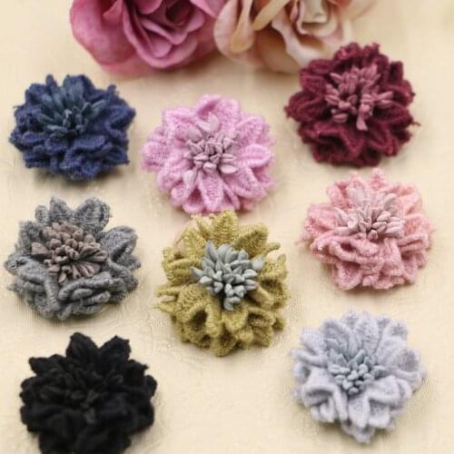 Free Shipping Felt Fabric DIY Jewelry Flowers Patch Sticker Fit Girl Hair Jewelry Clips Headband Ornament Garment Shoe DIY
