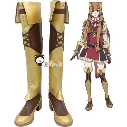 Anime Tate no Yuusha no Nariagari Cosplay Boots The Rising of the Shield Hero Cosplay Shoes Raphtalia Boots Cosplay Accessories
