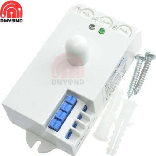 DC 12V-24V Microwave Radar Sensor Light Switch Control Body Motion 5.8GHz With Shell HF System 360° Radar Sensor Indoor New