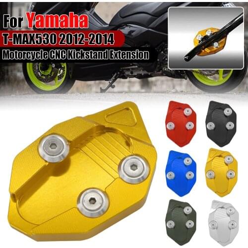 For YAMAHA TMAX 530 TMAX530 XP530 Bronze Max 530 Motorcycle Kickstand Foot Side Stand Extension Pad Support Plate 2012 2013 2014
