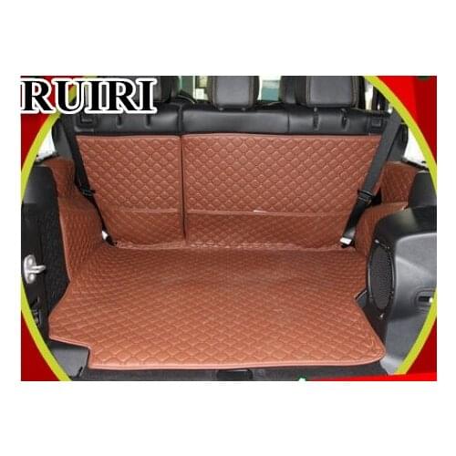 Top quality! Special car trunk mats for Jeep Wrangler JK 2017-2007 4 door durable cargo liner mat boot carpets for Wrangler 2010