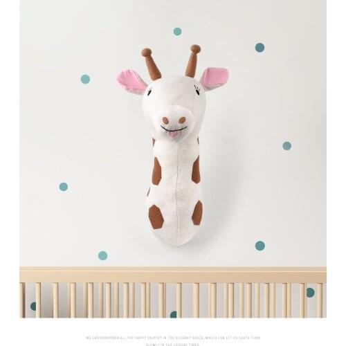 Ins Giraffe Animal Head Wall Hanging Decor Mounted Hangers Kids Room Nursery Decoration Photo Props Cartoon Hang Stuffed Doll