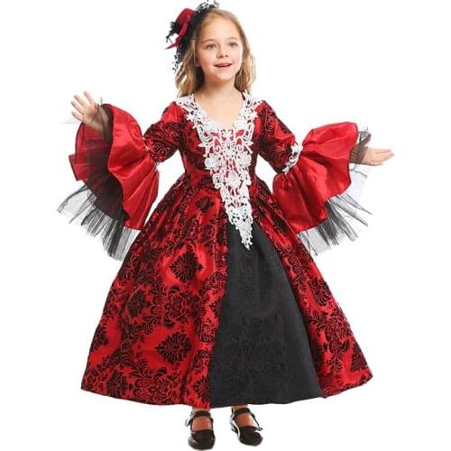 Carnival Halloween Girl Deluxe Vampire Witch Costume Victorian Palace Gothic Lolita Role Play Cosplay Fancy Party Dress
