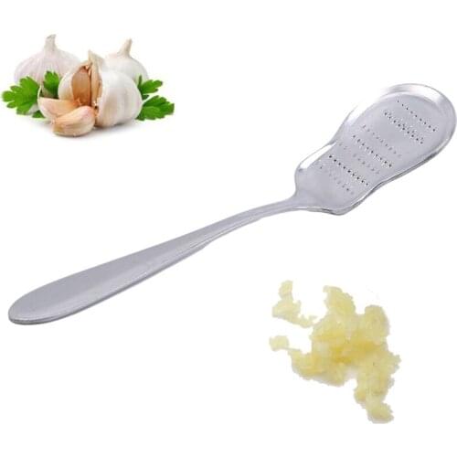 Kitchen Grater Stainless Steel Grinder Garlic Grinding Spoon Manual Tool Vegetable Juicer Food Processor