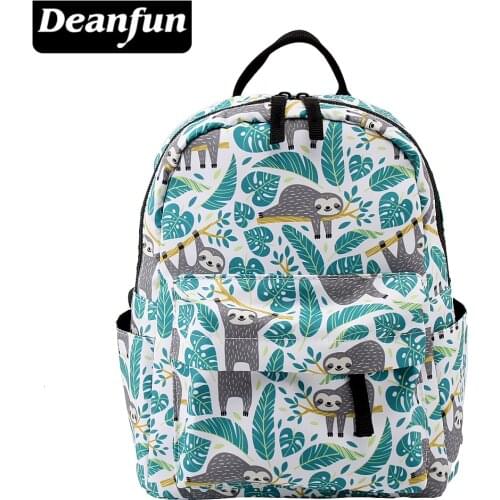 Deanfun Mini Backpack 3D Printed Sloth Shoulder Bag Cute Shopping Backpack Women Small Bags For Teenage Girls DMNSB-6