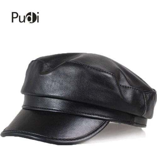HL151-B Genuine Leather Men Baseball Cap Hat CBD High Quality Mens Real Sheep Skin Leather Adult Solid Hats Caps