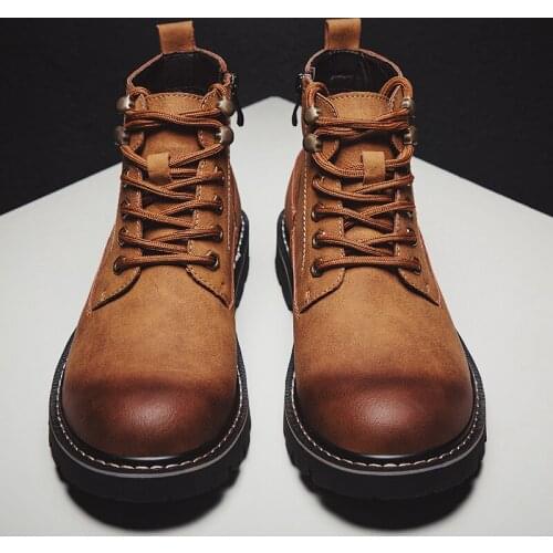 Shoes Men Snow Boots Mens Winter Warm Cotton Boots Plus Velvet High-top Boots Martin Boots Outdoor Walking Shoes Casual Shoes