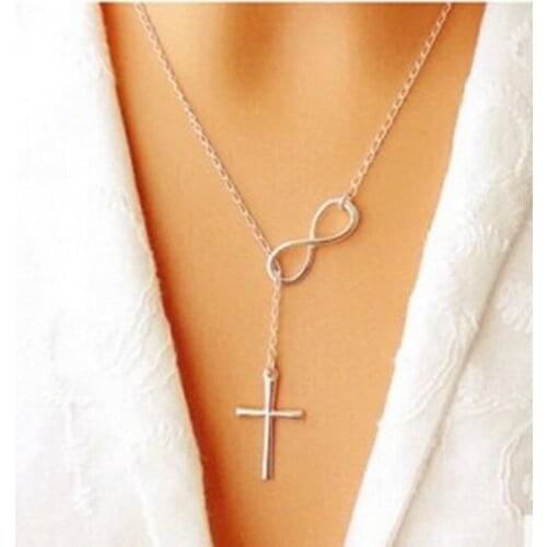 2018 New Fashion Necklace 8 Word Girl Fashion Alloy Necklace Cross Pendant Necklace Jewelry Accessories For Women Aliexpress