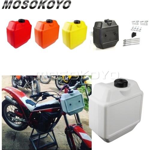 1.3 Gal Motocross Front Auxiliary Gas Tank w/ Bracket Kit Enduro MX Supermoto Universal 5L Fuel Carrier Oil Tank for SUZUKI