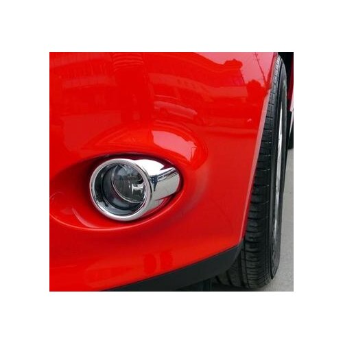 Fit 2012 2013 2014 for Ford Focus 3 Mk3 Chrome Front Fog Light Lamp Cover Trim Bezel Bumper Foglight Garnish Insert Ring Molding