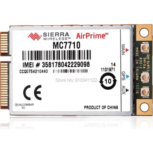 Unlocked Sierra AirPrime MC7710 LTE/HSPA/EDGE/GPRS/GSM + 4G 3G module PCI-E 100mbps WWAN Card 800/900/2100MHz Support Gobi API
