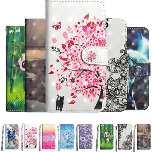 Luxury 3D Printed Case For Redmi 6 PRO mi A2 Lite 6 6A NOTE 6 PRO Phone Case Leather Flip Cover For Redmi Y3 / 7 With Card Slot