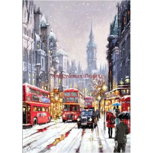 Needlework for embroidery DIY DMC High Quality - Counted Cross Stitch Kits 14 ct Oil painting - London Winter