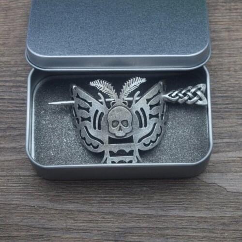 Skull Dead Head Moth Butterfly Hairpin Insect Hair pin Halloween Witch Jewelry