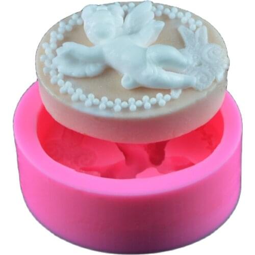 Silicone Cake Tools Angel Baby Flower Fondant Mold For Decration Tools H437