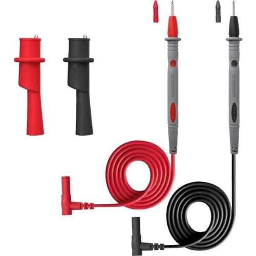 PT1034 Silicone Multimeter Test Lead + Crocodile Test Clip 1000V Needle Probe D2TD