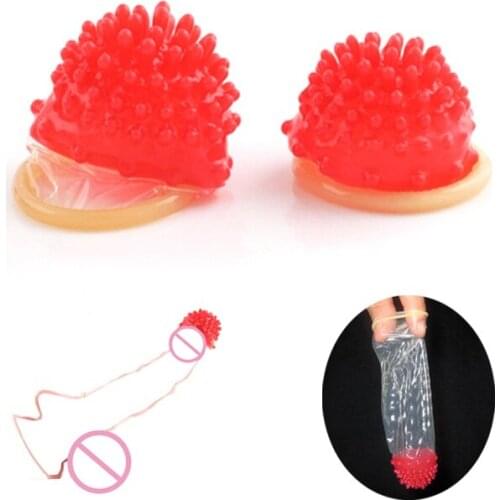 Adult Sensitive Orgasm Thorn Spike Clit Pussy Stimulate Vaginal Delay Penis Sleeve Sex Toys for Men Random Color 5PCS/LOT
