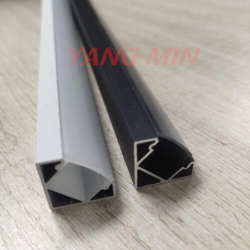 Free Shipping 1m/pcs corner profile , V shape led aluminium profile ,12mm 12V 24V rigid Strip channel,45 degree stair bar