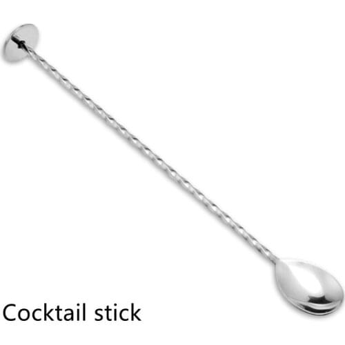 1pc Stainless Steel Bar Cocktail Spoon Spiral Pattern Cocktail Shaker Cocktail Twisted Mixing Tools Kitchen Bar Bartender Spoon