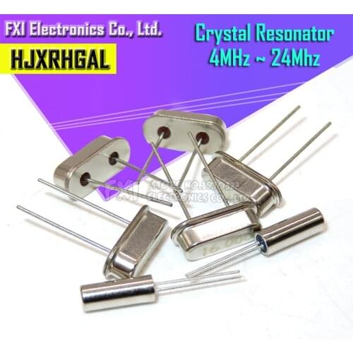 10PCS 4Mhz 6Mhz 8Mhz 12Mhz 16Mhz 20Mhz 24Mhz 32.768K 2*6 32.768K 3*8 Quartz Crystal Resonator Passive Oscillator HC 49S