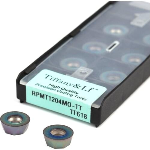 10pcs RPMT1204MO-TT TF618 Round turning inserts CNC lathe machining tool hard alloy cutting insert hardened steel Milling cutter