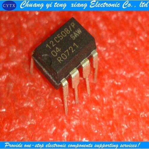 12C508 PIC12C508 PIC12C508/P PIC12C508A-04I/P PIC12C508A-04/P DIP8 10pcs/lot