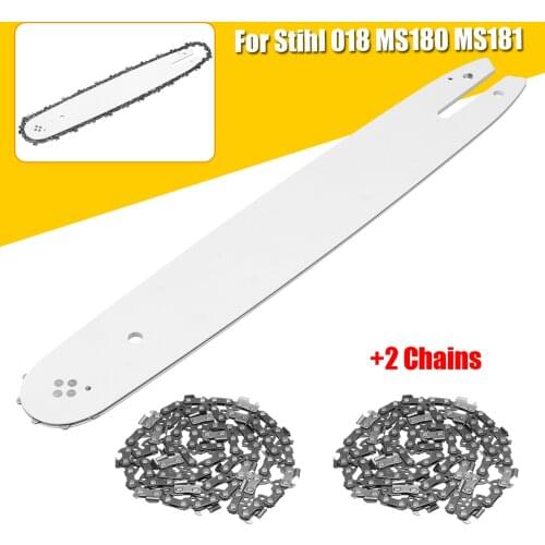 14 Inch Bar +3/8L 2Pcs Chains Fit For Stihl 018 Ms180 Ms181 Chainsaws Chain Saw