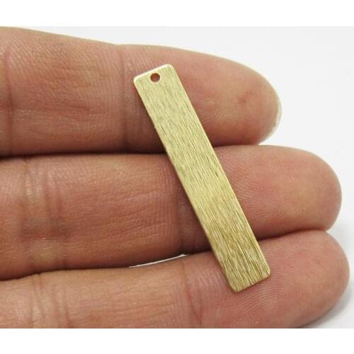 Brass earrings pendant 36x6.8mm Textured rectangle brass earrings charms Geometric findings R991