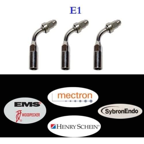3 Pieces/Lot Dental Ultrasonic Scaler Tip E1 Compatible with Woodpecker, EMS, Mectron