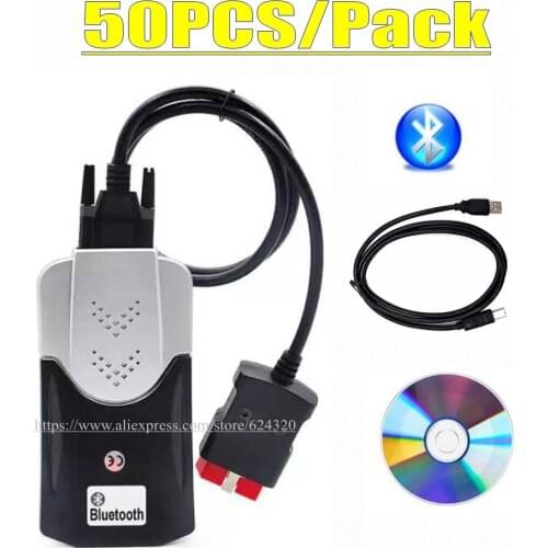 50pcs/lot European DHL 2017.3 keygen vd ds150e cdp bluetooth new vci for delphis car diagnostic tools send with original shell