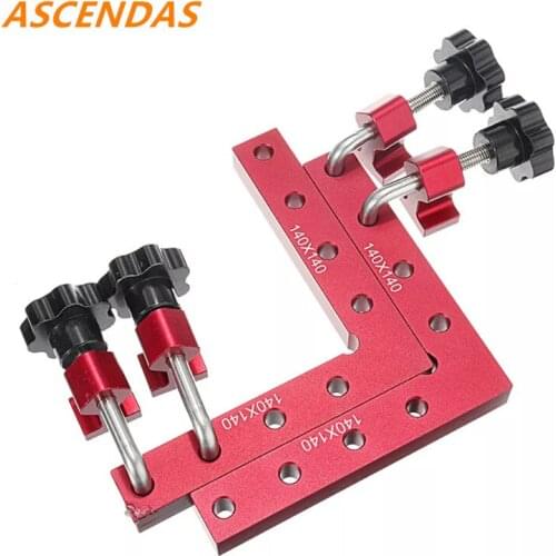 6pcs/set Aluminium Alloy Woodworking Clamp 90 Degree Positioning Square Right Angle Clap L Ruler Woodworking Carpenter Tools
