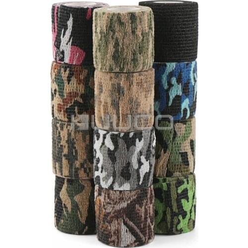 60 PCS/LOT Army Camouflage Stealth tape/Waterproof tape/Self adherent Elastic Tape for Rifle/Hunting/Shooting/camera/Cycling etc