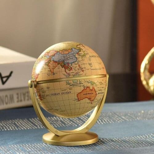 Home Decoration Accessories Vintage Globe World Globe Room Decoration Accessories 360 Degrees Rotation Educational Accessories