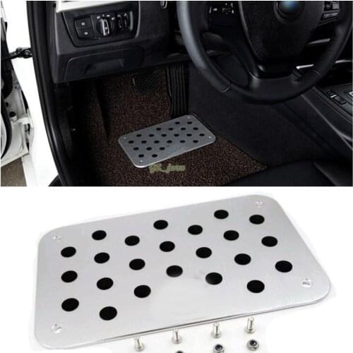 Auto Aluminum Floor Carpet Mats Pedal Pad Footrest Plate For SUZUKI VITARA ALTO JIMNY SWIFT SX4 S.CROSS Liana ENWAYS With logo