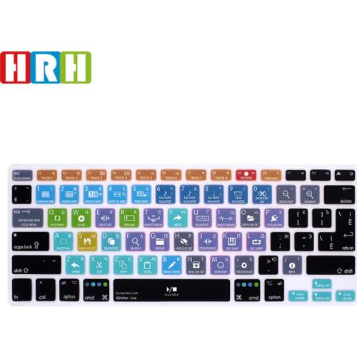 HRH Ableton Live Shortcuts Hot Keys Silicone Russian Keyboard Cover Skin for MacBook Air Pro Retina 13" 15"keyboard Protector
