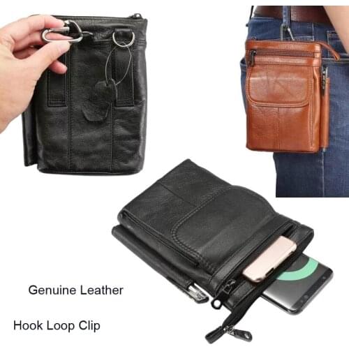 Genuine Cow Leather Hook Loop Clip Shoulder Belt Phone Case For Galaxy A9 A7 A8 A8+ A6 A6+ J7 J3(2018) J8 J4+ J6+ A8 A9 Star On8