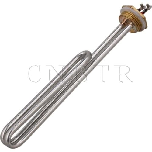 CNBTR Home Silver Tone Stainless Steel Electrical Heating Element Booster Tube For Water Heater AC 220V 3000W