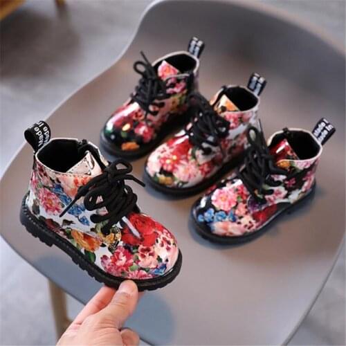 Disney princess girls printed 2021 autumn new fund short boots boots with children in the Martin boots boots boots fashion girl