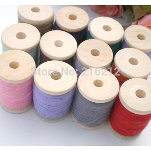 4.8*3.1 cm Zakka Wooden Bobine Classic style DIY Wooden Spool Archaize color