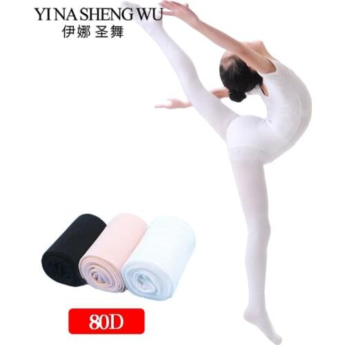 60D/80D/90D Children Girls Professional Ballet Dance Tights New White Nude Kids Nylon Leggings Gymnastics Dance Ballet Pantyhose