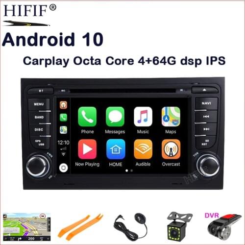 DSP Android 10 8 CORE/4 CORE CAR GPS For Audi A4 B6 B7 S4 B7 B6 RS4 B7 SEAT Exeo dvd player radio IPS screen WIFI BT CARPLAY PC