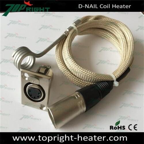 ID16x12.7mm Enail Coil Heater with yellow fiberglass sleeve